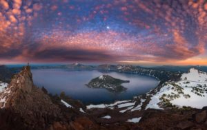 panoramic view of crater lake